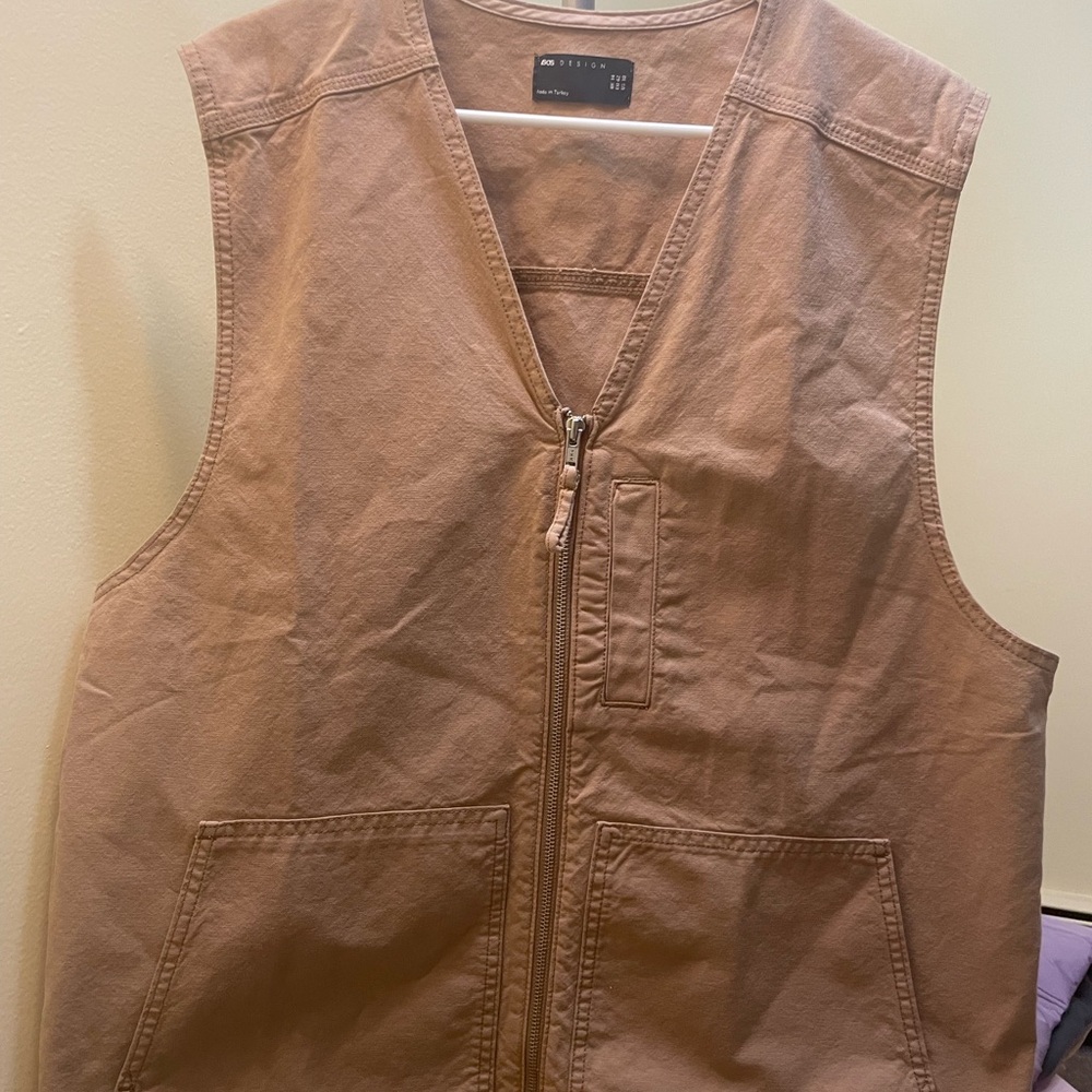 Brown ASOS Zip-Up Vest